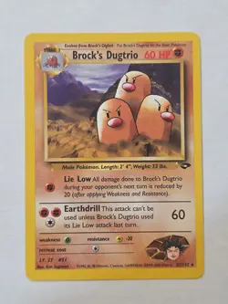 2000 Pokemon Brock's Dugtrio 22/132 Gym Challenge Regular Rare Vintage Wizards - Image 1