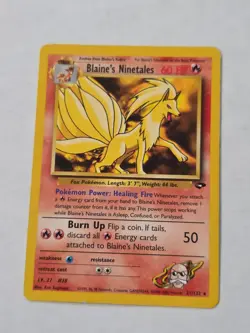 Pokemon Vintage Non Holo Rare Blaine’s Ninetales Gym Challenge 21/132 WotC - Image 1