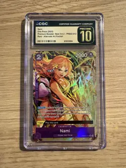 CGC Pristine 10 Nami Alt Art Parallel PRB02-012 One Piece Best Vol.2 - Image 1