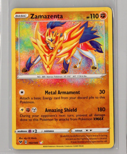 Zamazenta 102/185 Pokemon TCG Vivid Voltage Sword & Shield Amazing Rare Card NM - Image 1