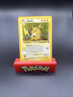 Pokemon TCG Raichu Fossil Holo Rare Card 14/62 Unlimited Vintage, Near Mint LP - Image 1