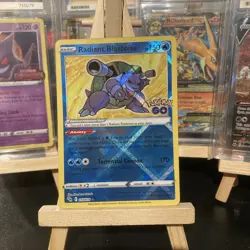 Pokemon TCG Radiant Blastoise Holo Card Pokemon Go 018/078 NM - Image 1