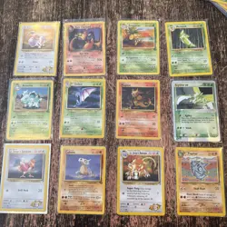 Pokemon TCG Vintage Lot 12 Cards Base set Holo Scyther Ex 102/109 - Image 1