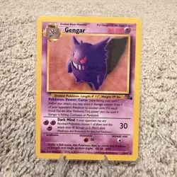 Pokemon Non holo Gengar Fossil Rare Regular 20/62 English 1999 NM/LP - Image 1