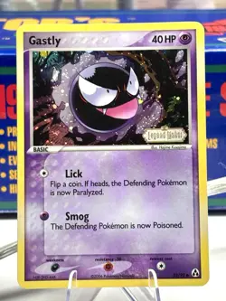 Pokemon Gastly Reverse Holo Stamped Card 52/92 Legend Maker Series - Image 1