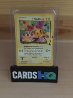 Pokemon Birthday Pikachu Black Star Promo Celebrations 25th Anniversary - Image 1