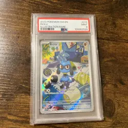 2023 POKEMON SVI EN-SCARLET & VIOLET ILLUSTRATION RARE #215 RIOLU PSA 9 - Image 1