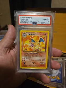 2002 Pokemon Charizard #3 Psa 10 Non Holo Legendary Collection Lava Theme Deck - Image 1