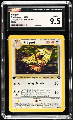 Pidgeot 8/64 1st Edition Holo Pokemon Jungle CGC 9.5 Mint+ - Image 1