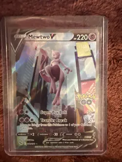 Mewtwo V (Alternate Full Art) 072/078 Pokemon GO Holo - Image 1
