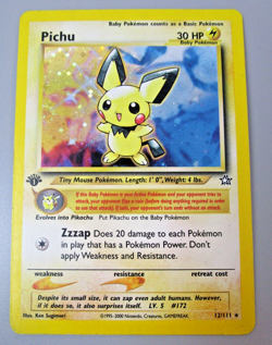 Pichu #12/111 1st First Edition Neo Genesis Holofoil LP 2000 Pokemon TCG - Image 1