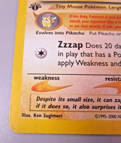 Pichu #12/111 1st First Edition Neo Genesis Holofoil LP 2000 Pokemon TCG - Image 4