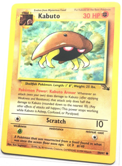 Kabuto Fossil 50/62 LP Common Pokemon - Image 1