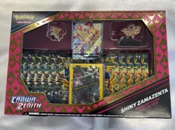 Pokemon Crown Zenith Shiny Zamazenta Premium Figurine Collection 11 Packs - Image 1