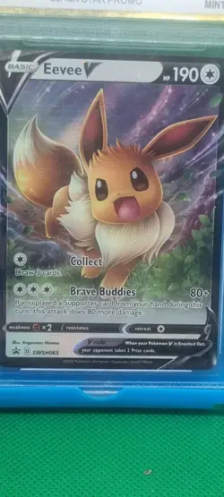CGA 9 2020 Pokemon Eevee V SWSH065 V Powers Tin Promo Black Star Promo Graded MT - Image 2