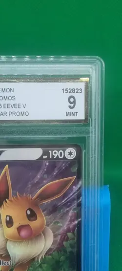 CGA 9 2020 Pokemon Eevee V SWSH065 V Powers Tin Promo Black Star Promo Graded MT - Image 4