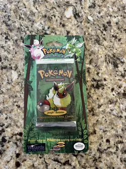 1999 Wizards Of The Coast Pokemon Jungle Blister Pack Flareon Art SEALED NEW - Image 1