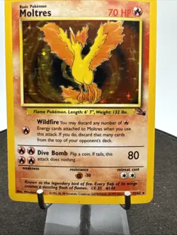 Pokemon TCG Moltres 12/62 Holo Unlimited Rare Fossil Set 🔥 - Image 3