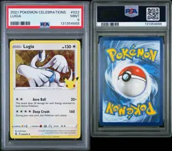 2021 POKEMON CELEBRATIONS #022 LUGIA PSA 9 - Image 2