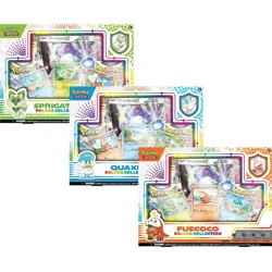 Pokemon TCG Paldea Pin Collection Box Fuecoco, Sprigatito, Quaxly Set of 3 - Image 1