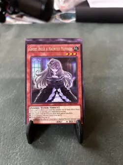 Yugioh Ghost Belle & Haunted Mansion PHRE-EN043 Miscut Misprint Error Copy A - Image 1
