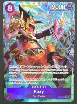 One Piece FOXY Alt Art OP14 The Azure Sea's Seven SR EB04-036 - Image 1