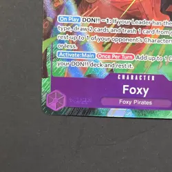 One Piece FOXY Alt Art OP14 The Azure Sea's Seven SR EB04-036 - Image 4