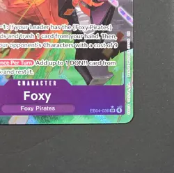 One Piece FOXY Alt Art OP14 The Azure Sea's Seven SR EB04-036 - Image 5