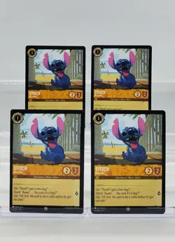 Disney Lorcana Stitch - New Dog 22/204 The First Chapter Common 4 Cards Set - Image 1