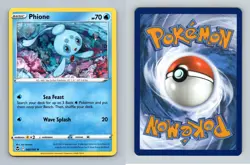 Phione #45/195 SWSH Silver Tempest Rare Pokemon 2022 TCG Card - Image 1