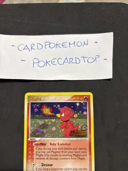 Pokemon Card Magby 24/109-EX Team Rocket Returns-eng-Stamped-swirl-Holo-nm! - Image 2