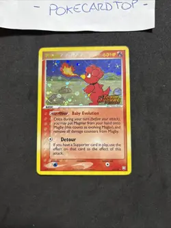 Pokemon Card Magby 24/109-EX Team Rocket Returns-eng-Stamped-swirl-Holo-nm! - Image 3