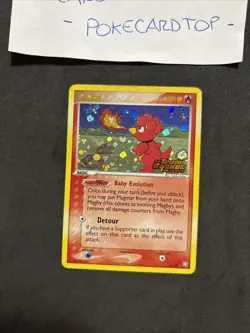 Pokemon Card Magby 24/109-EX Team Rocket Returns-eng-Stamped-swirl-Holo-nm! - Image 4