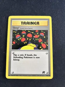 Sleep! 79/82 Team Rocket Set Pokemon Trainer Card Common - Image 2