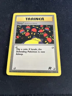 Sleep! 79/82 Team Rocket Set Pokemon Trainer Card Common - Image 5