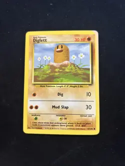 Diglett Base Set 47/102 Pokemon Card - Image 2