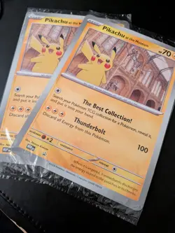 2x Pikachu At The Museum Jumbo Promo Pokemon Card Sealed! - Image 1