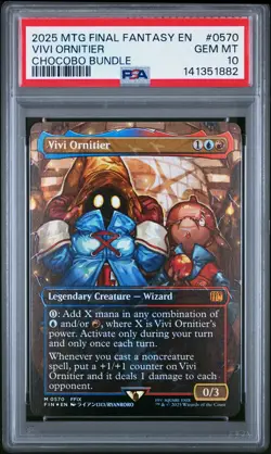 2025 MTG FINAL FANTASY CHOCOBO BUNDLE #0570 VIVI ORNITIER PSA 10 - Image 1
