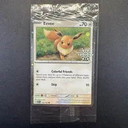 Pokemon TCG Evee 133/165 Snowflake Stamp Promo 2025 Holiday Advent Calendar NM - Image 1