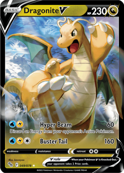 Pokemon TCG Dragonite V 049/078 Pokemon GO ULTRA RARE NM/M - Image 1
