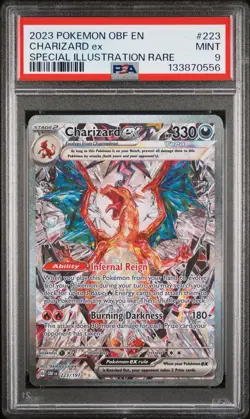 2023 POKEMON OBF EN-OBSIDIAN FLAMES SPECIAL ILLUSTRATION RARE CHARIZARD EX PSA 9 - Image 1