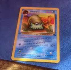 Pokemon Omanyte Fossil 52/62 1st Edition Regular Common English 1999 Card - Image 1