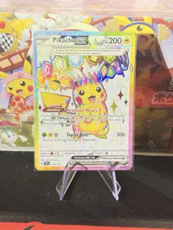 Pikachu ex 219/191 Pokemon Sv08: Surging Sparks Holo Full Art English Near Mint - Image 1