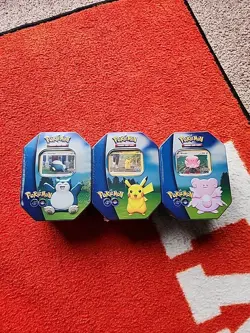 Pokemon TCG: Full Set of Three (3) Pokemon GO Tins - Factory Sealed - Image 1