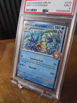 Pokemon Sv10: Destined Rivals Misty's Gyarados 049/182 Rare Holo PSA 9 English - Image 3