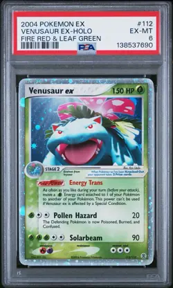 Pokemon Venusaur EX 112/112 Fire Red & Leaf Green Holo Rare PSA 6 EX-MT - Image 1