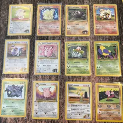 Pokemon TCG Vintage Lot Of 12 Cards Base Set Ivysaur Holo Ninetales & Clefable - Image 1