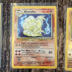 Pokemon TCG Vintage Lot Of 12 Cards Base Set Ivysaur Holo Ninetales & Clefable - Image 3