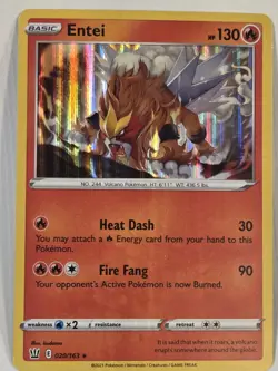 Entei 020/163 Pokemon TCG SWSH05: Battle Styles Holo NM - Image 1