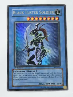 Yu Gi Oh! Black Luster Soldier SYE-024 First Edition lightly played - Image 1